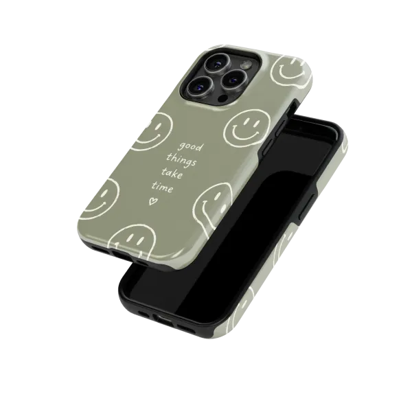 Smiley Vert | Coque de téléphone 3D 2en1 Ultra-résistante
