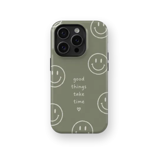 Smiley Vert | Coque de téléphone 3D 2en1 Ultra-résistante