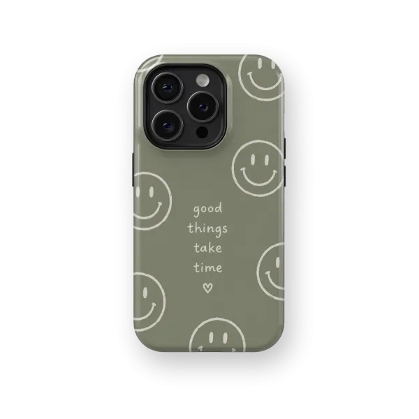 Smiley Vert | Coque de téléphone 3D 2en1 Ultra-résistante