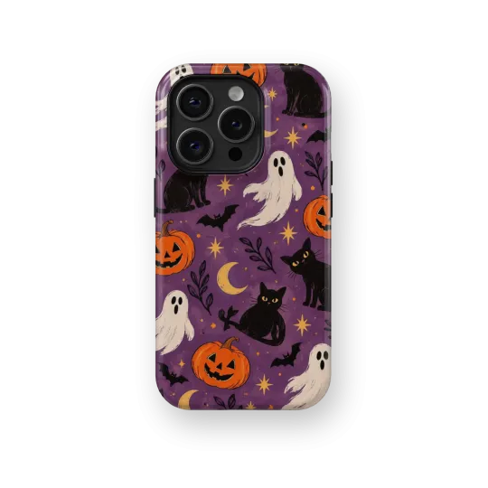 Purple Spooky | Coque de téléphone 3D 2en1 Ultra-résistante