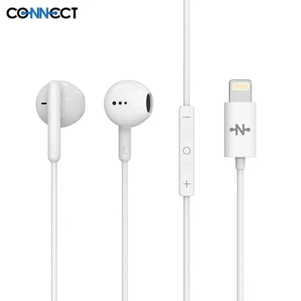 CONNECT - Écouteurs Filaires Lightning Blanc