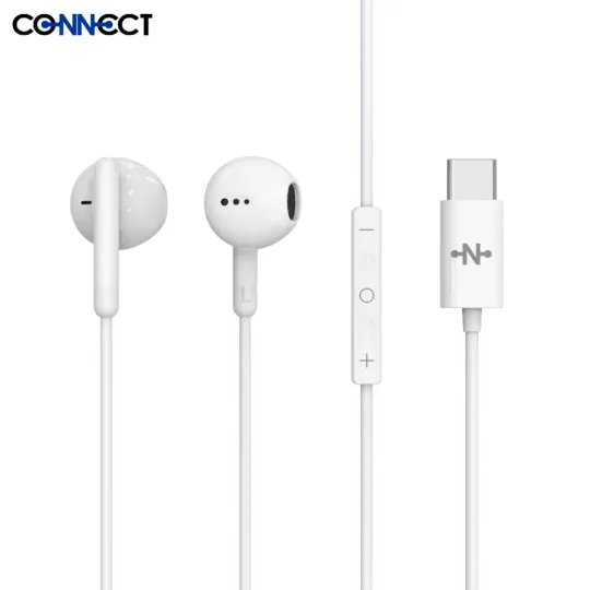 CONNECT - Écouteurs Filaires USB-C Blanc
