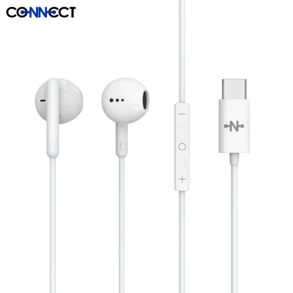 CONNECT - Écouteurs Filaires USB-C Blanc