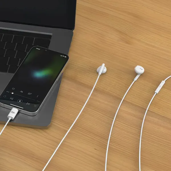 CONNECT - Écouteurs Filaires USB-C Blanc