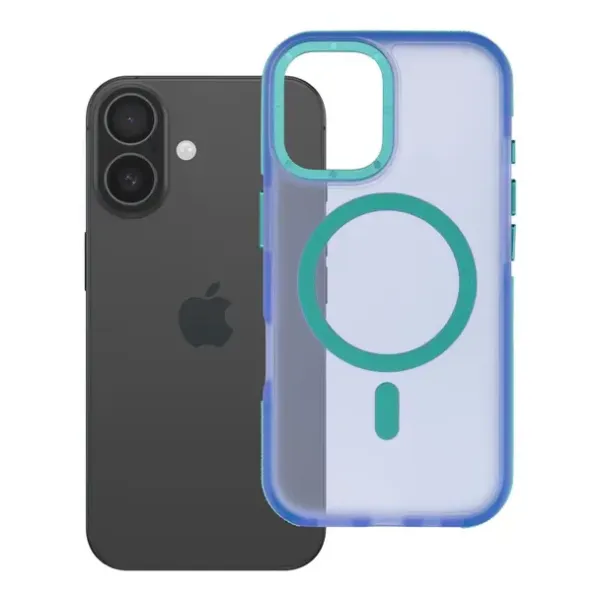 FORCELL Coque F-Protect Vivid Premium compatible MagSafe Bleue iPhone 16
