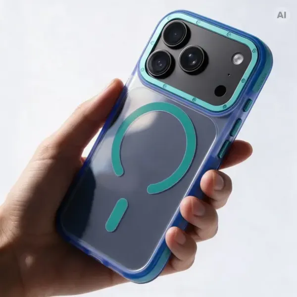FORCELL Coque F-Protect Vivid Premium compatible MagSafe Bleue