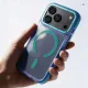 FORCELL Coque F-Protect Vivid Premium compatible MagSafe Bleue