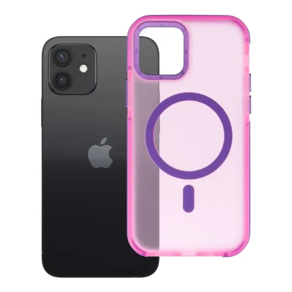 FORCELL Coque F-Protect Vivid Premium compatible MagSafe Rose iPhone 12 / 12 Pro