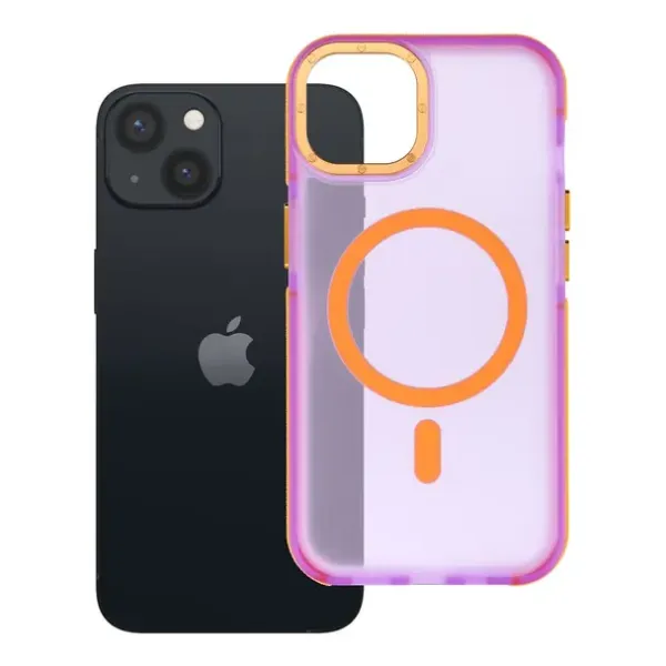 FORCELL Coque F-Protect Vivid Premium compatible MagSafe Rose iPhone 13 / 14