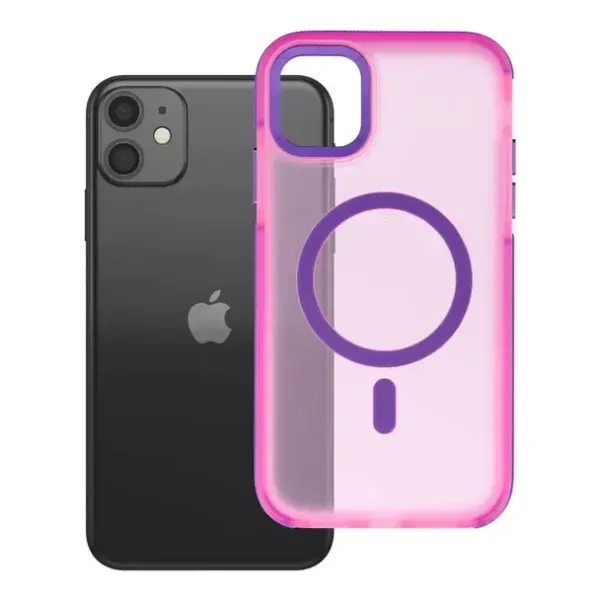 FORCELL Coque F-Protect Vivid Premium compatible MagSafe Rose iPhone 11