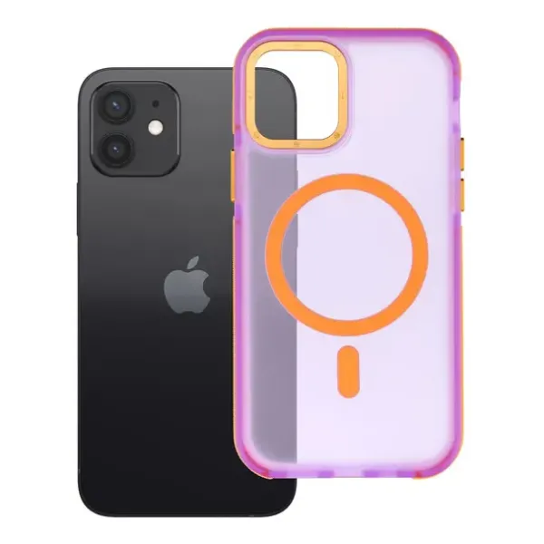 FORCELL Coque F-Protect Vivid Premium compatible MagSafe Rose iPhone 12 / 12 Pro