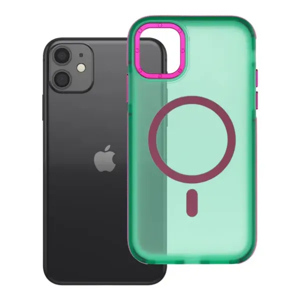FORCELL Coque F-Protect Vivid Premium compatible MagSafe Vert iPhone 11