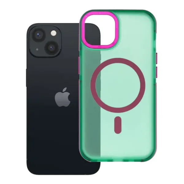 FORCELL Coque F-Protect Vivid Premium compatible MagSafe Vert iPhone 13 / 14