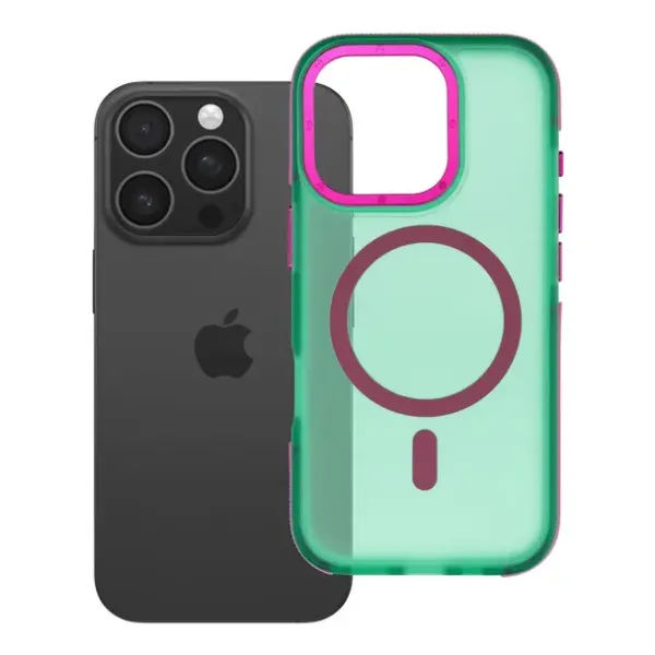 FORCELL Coque F-Protect Vivid Premium compatible MagSafe Vert iPhone 16 Pro
