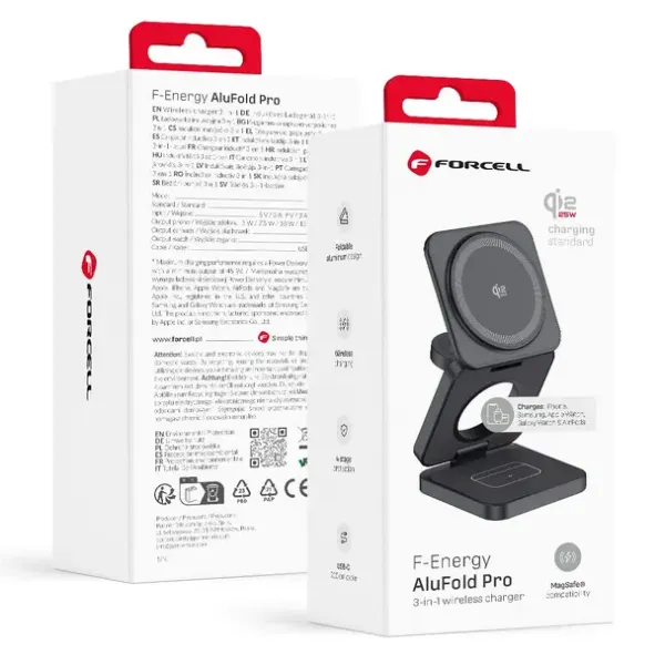 FORCELL Chargeur à induction de bureau ultra-rapide pour iPhone et Samsung 25W