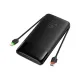 FORCELL Batterie externe multicharge avec câbles intégrés Type C et Lightning