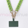 Chaine grosse maille avec pad universel - serie IBIZA - VERT - 1.2M