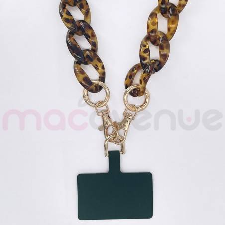 Chaine grosse maille avec pad universel - serie MIAMI - TORTOISE-1.2M