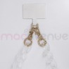 Chaine grosse maille avec pad universel - serie MURANO - Transparente - 1.2M