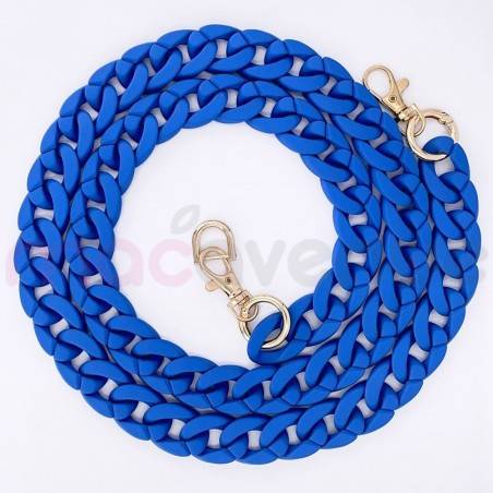 Chaine grosse maille avec pad universel-serie IBIZA -BLEU ACIER-1.2M