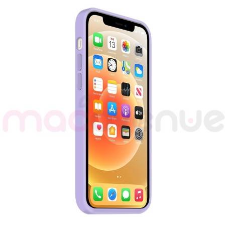 Coque Silicone Moxie BeFluo Fine et Légère pour iPhone 14, Intérieur Microfibre - Lilas