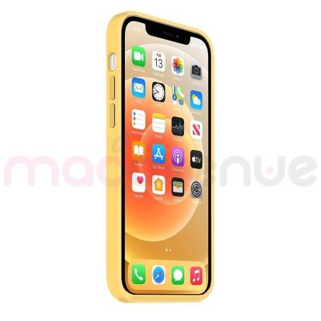 Coque Silicone Moxie BeFluo Fine et Légère pour iPhone 14, Intérieur Microfibre - Jaune