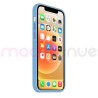 Coque Silicone Moxie BeFluo Fine et Légère pour iPhone 14, Intérieur Microfibre - Bleu acier