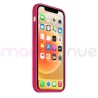 Coque Silicone Moxie BeFluo Fine et Légère pour iPhone 14, Intérieur Microfibre - Framboise