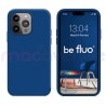 Coque Silicone Moxie BeFluo Fine et Légère pour iPhone 14 Pro Max, Intérieur Microfibre - Bleu marine