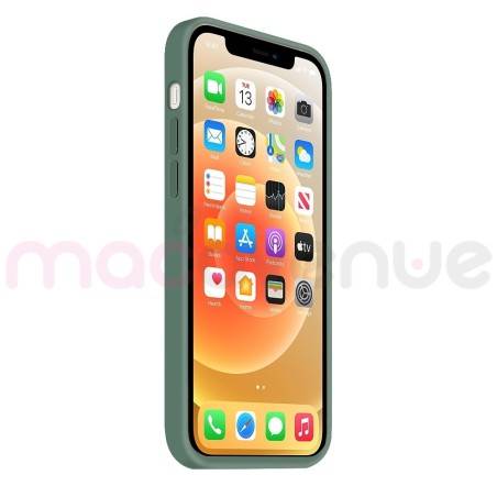 Coque Silicone Moxie BeFluo Fine et Légère pour iPhone 14 Plus, Intérieur Microfibre - Pin vert