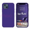 Coque Silicone Moxie BeFluo Fine et Légère pour iPhone 14 Plus, Intérieur Microfibre - Violet