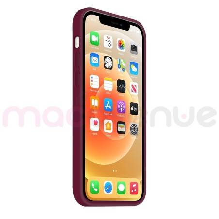 Coque Silicone Moxie BeFluo Fine et Légère pour iPhone 14 Pro, Intérieur Microfibre - Lie de vin