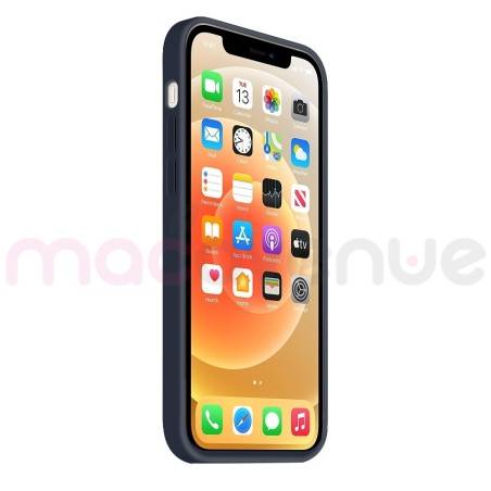 Coque Silicone Moxie BeFluo Fine et Légère pour iPhone 14 Pro, Intérieur Microfibre - Bleu foncé