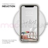 Coque Silicone Moxie BeFluo Fine et Légère pour iPhone 14 Pro, Intérieur Microfibre - Gris Nardo