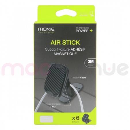 Moxie Support voiture adhésif magnétique trés puissant fixation Adhesif 3M repositionnable AIRSTICK