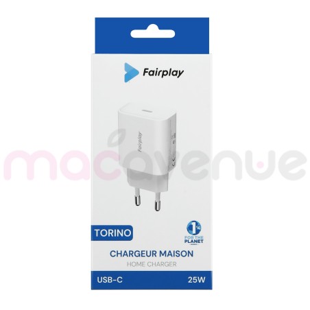 FAIRPLAY TORINO Chargeur USB-C 25W (Blanc)