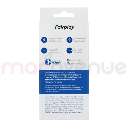 FAIRPLAY CALYPSO Câble Lightning (1m)