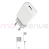 MYWAY PACK CHARGEUR SECTEUR 12W + CABLE USB-A LIGHTNING BLANC