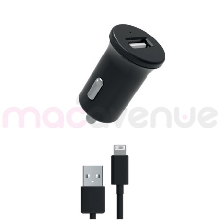 MYWAY PACK CHARGEUR VOITURE 12W + USB-A LIGHTNING NOIR