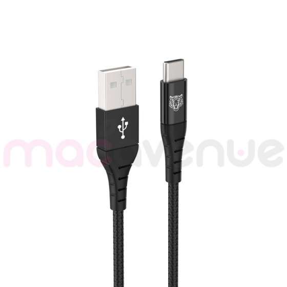 Tiger Lite - TIGER POWER LITE CABLE RENFORCE USB-A USB-C 1,2M NOIR