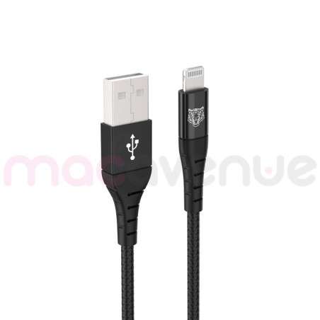 Tiger Lite - TIGER POWER LITE CABLE RENFORCE USB-A LIGHTNING 2M NOIR