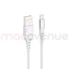 Tiger Lite - TIGER POWER LITE CABLE RENFORCE USB-A LIGHTNING 1,2M BLANC