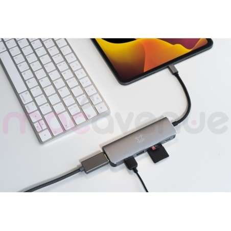 XTREMEMAC - Hub USB-C 6 ports aluminium