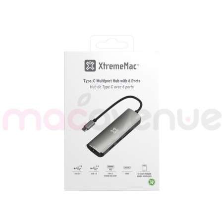 XTREMEMAC - Hub USB-C 6 ports aluminium