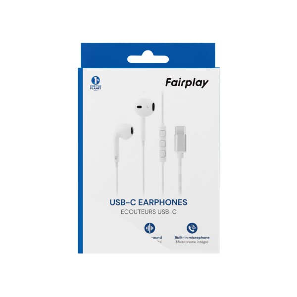 FAIRPLAY Ecouteurs USB-C filaire (blanc)