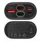 FORCELL F-ENERGY Batterie externe noire USB-A USB-C Lightning compatible Apple Watch 3A 22,5W 10 000 mAh