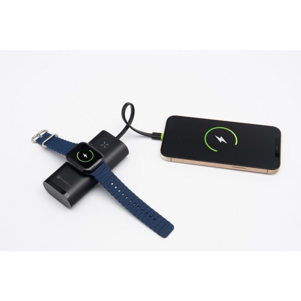 FORCELL F-ENERGY Batterie externe noire USB-A USB-C Lightning compatible Apple Watch 3A 22,5W 10 000 mAh