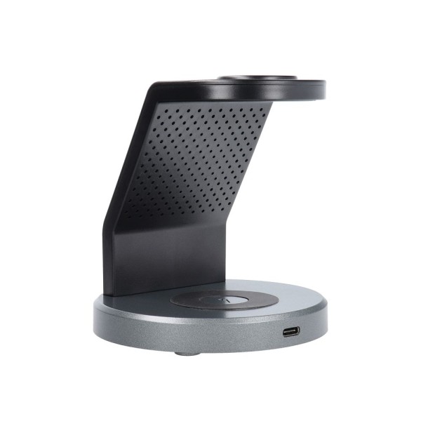 FORCELL Support de charge magnétique MagSafe 3en1 noir 15W + câble USB-C vers USB-C