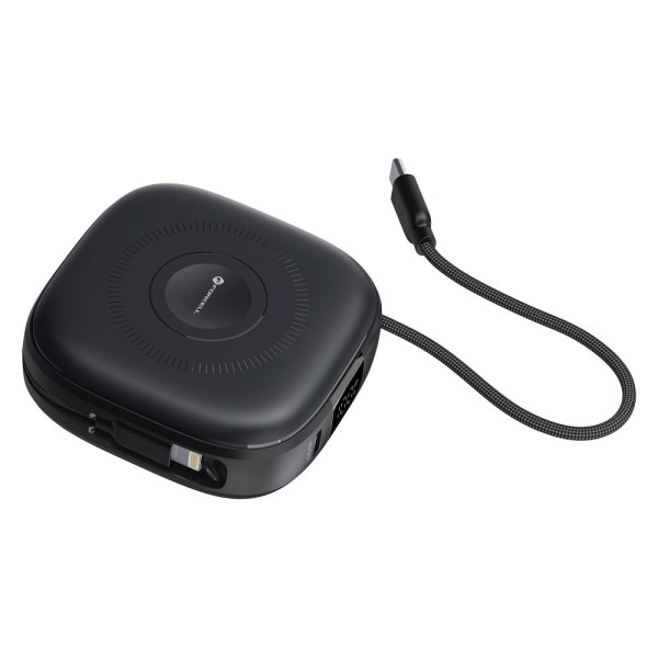 FORCELL F-ENERGY Batterie externe USB-C Lightning noire compatible MagSafe 3A 22,5W 10000 mAh