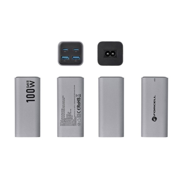 FORCELL F-ENERGY Chargeur de bureau multi-ports 2 x USB-C + 2 x USB-A 100W